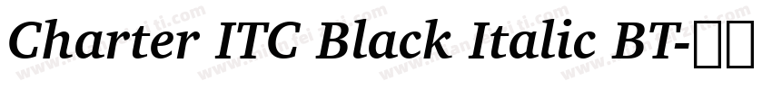 Charter ITC Black Italic BT字体转换